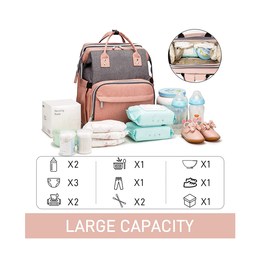 Baby Diaper Bag Multi-Function Travel Foldable Baby Bed Fashion Baby Sleeping Bag