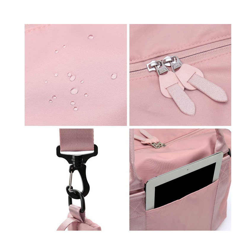 Pink Travel Sport Bag Waterproof Duffel Bags Fashion Women Shopping Bag