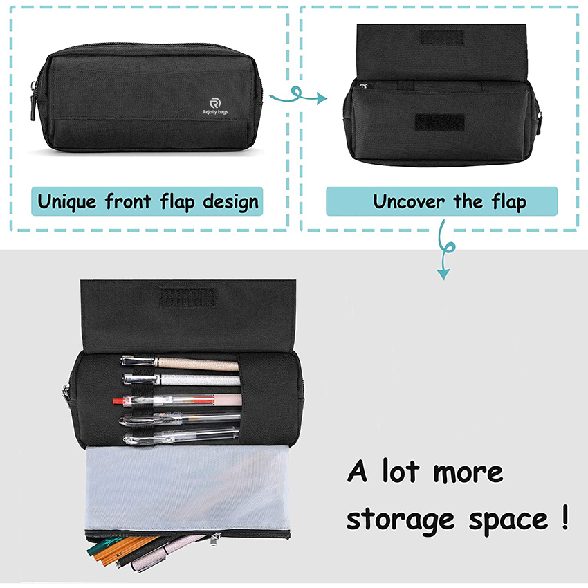 Big Capacity Pencil Pouch Large Marker Pen Case Multiple Use Aesthetic for Teens Girls Adults Students Pen Bag RJ21662