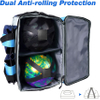 Bowling Bag 2 Ball Tote with Anti-rolling Ball Holders & Fastening Straps, Top Compartment Fits Men's Shoes Sports Bag RJ196150