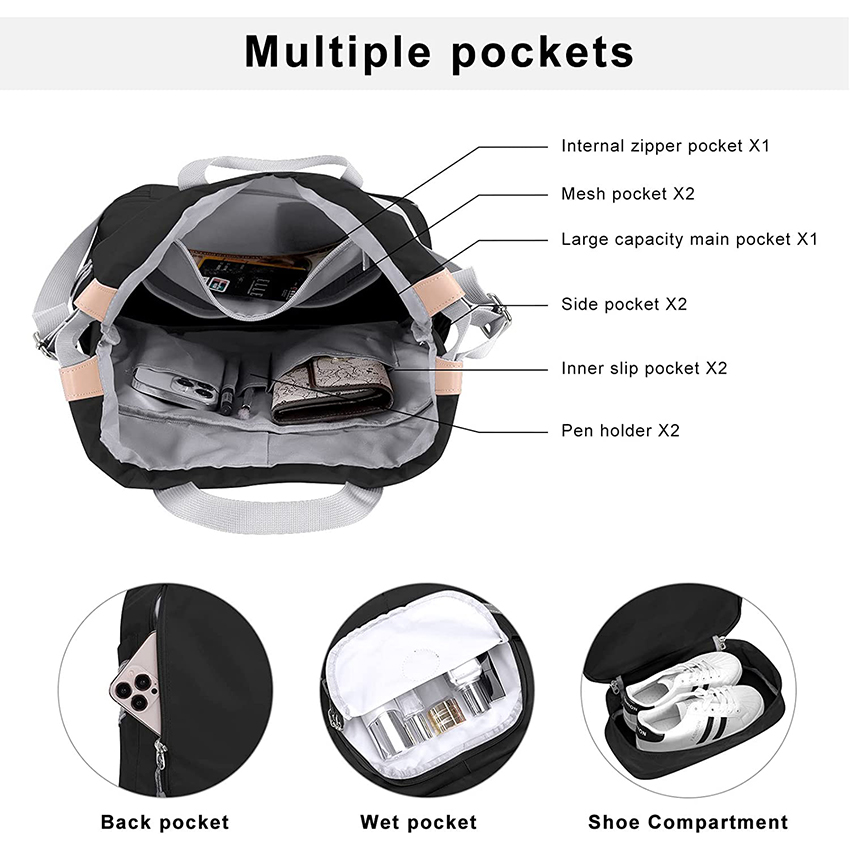 Sports Gym Bag Waterproof String Bag Backpack with Shoe Compartment for Travel Hiking Swimming Ball Bag RJ196130