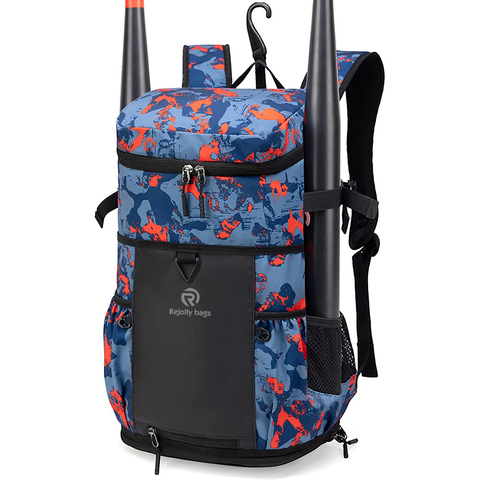 Baseball Backpack for Youth&Adults Sports Exercise Training with Shoe Compartment and Helmet Mesh Holder Fence Hook Ball Bag RJ196139