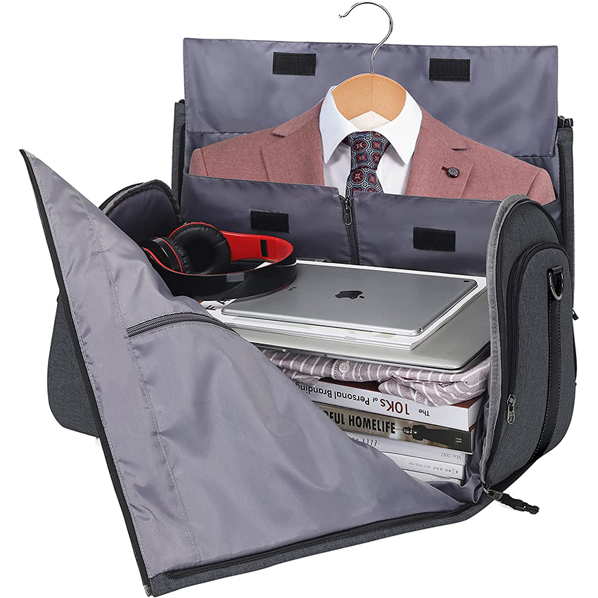 Convertible Carry on Garment Bags with Shoulder Strap - 2 in 1 Hanging Suitcase Suit Duffel Bag for Men Women Duffel Bags RJ204214