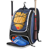 Softball Bag for Baseball Gear & T-Ball Bat, Youth Baseball Backpack with Shoes Compartment for Girls, Boys Baseball Bags RJ19651