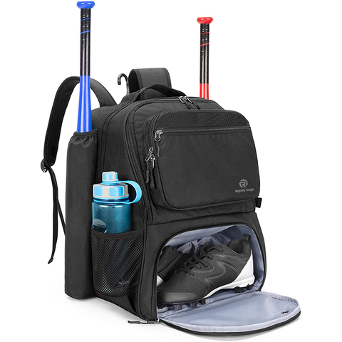 Baseball Bag Backpack with 2 Bat Sleeves, Softball Equipment Bag for Youth and Adults with Separate Shoe Compartment Baseball Bags RJ19655