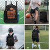 Sports Bag for T-Ball & Softball Equipment, Bat & Glove Holder Backpack with Helmet & Shoe Compartments for Youth and Adult Baseball Bag RJ19686