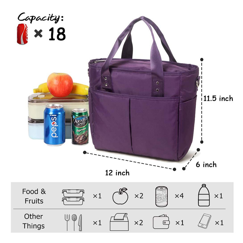 Portable Insulated Outdoor Lunch Bag Food Delivery Bag Hot Cold Bag