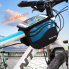 Bike Front 2-Sides Front Pannier Handlebar Bag Mobile Phone PVC Transparent for Mountain Bicycle Waterproof Pouch