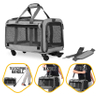 Pet Carrier with Detachable Wheels for Small and Medium Dogs Cats