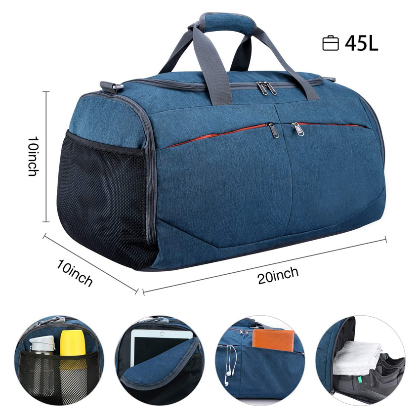 Durable Premium Spacious Sports Gym Bag Carry on Luggage Holiday Duffel Bag