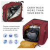 Ski Boot Bag Fully Padded Ski Snowboard Boot Travel Backpack for Ski Helmet
