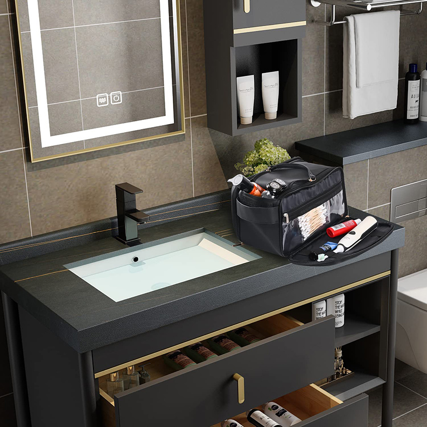 Large Toiletry Bag for Men and Women, Travel Toiletry Organizer Dopp Kit Water-Resistant Cosmetic Shaving Bag for Toiletries Accessories Toiletry Bag