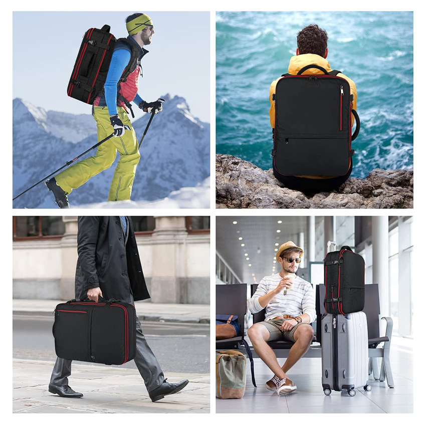 Extra Large Water Resistant Luggage Backpack Daypack Airline Flight Approved Travel Backpack