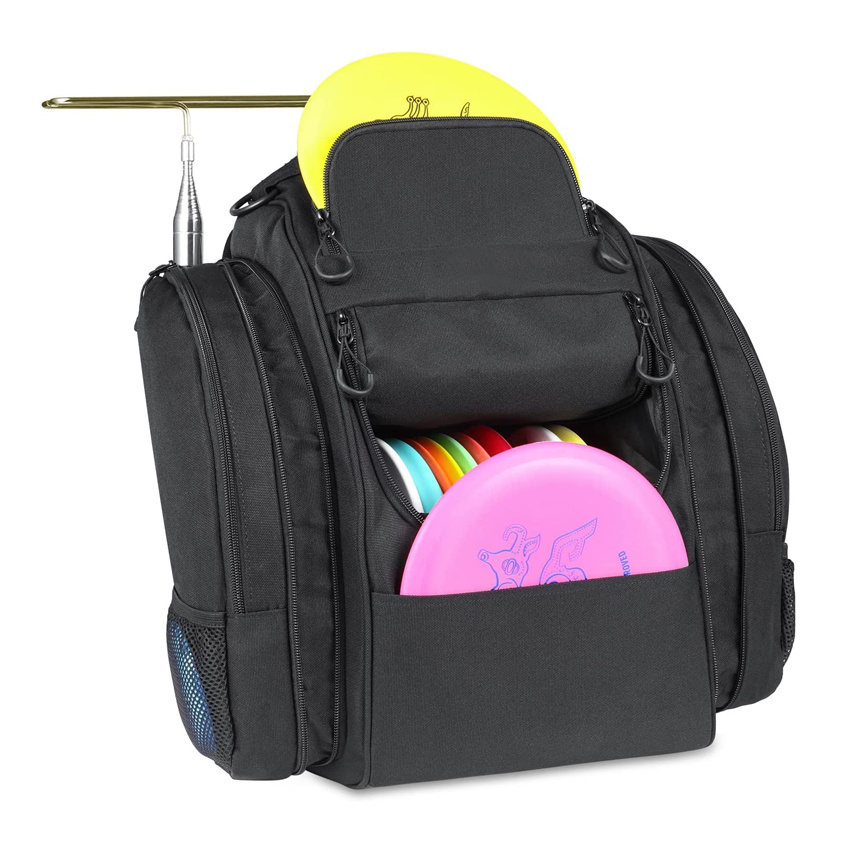 Disc Golf Bag Durable Frisbee Golf Bag with Large Capacity Water Bottle Holder