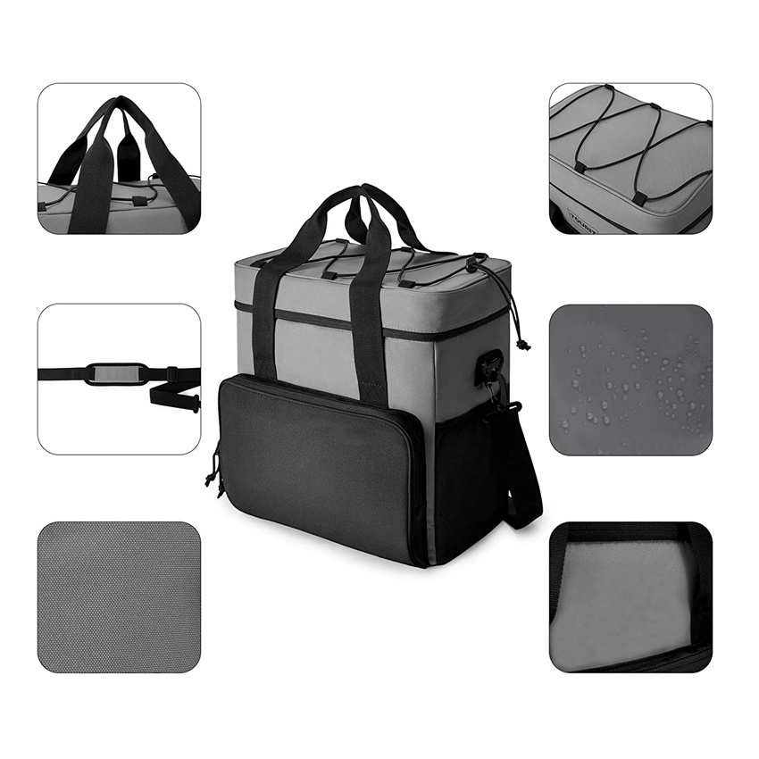 Travel Cooler Bag Insulated Portable Ice Bag Lunch Bag for Picnic, Beach, Work, Trip