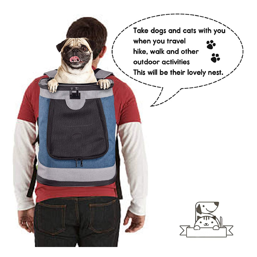 Foldable Pet Backpack Carrier for Small Dog Puppy Bag for Traveling Hiking Walking