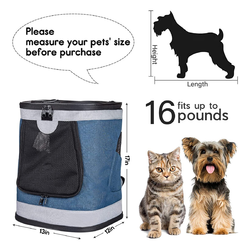 Foldable Pet Backpack Carrier for Small Dog Puppy Bag for Traveling Hiking Walking