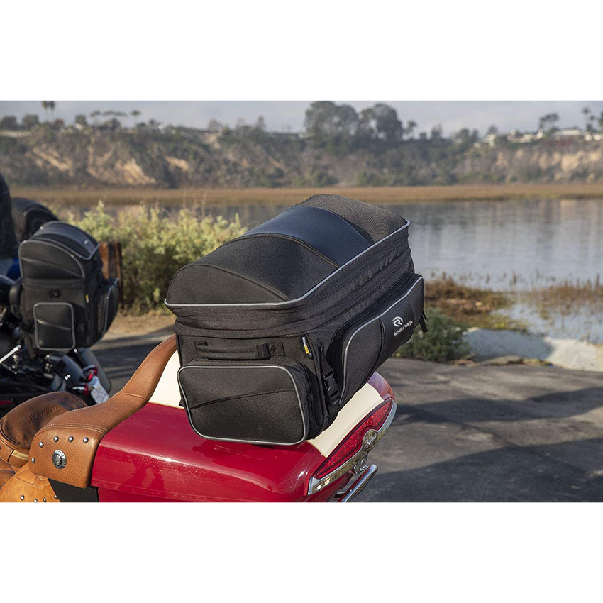 Route 1 Traveler Tour Trunk Bag for Black Harley Davidson Ultra, Indian Roadmaster, Honda Gold Wing motorcycle Bags