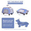Pet Carrier with Wheels for Small Dogs Collapsible Medium Dog Carrier with Telescopic Handle
