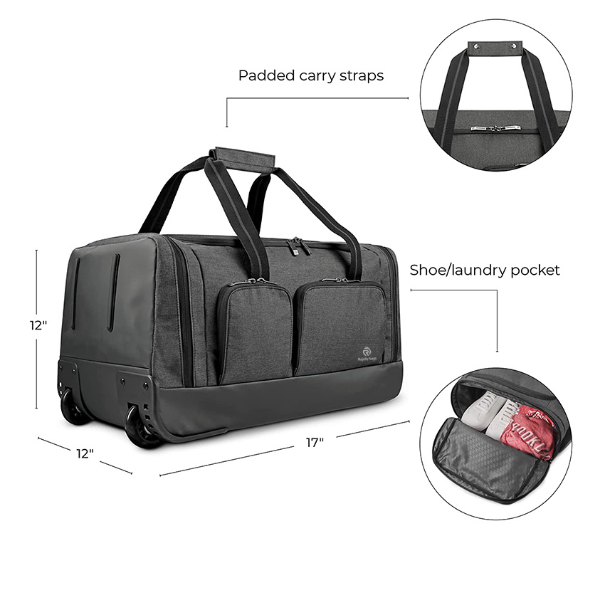 Premium Carry-on 49L Large Capacity Multifunction Wheeled Duffle Bag