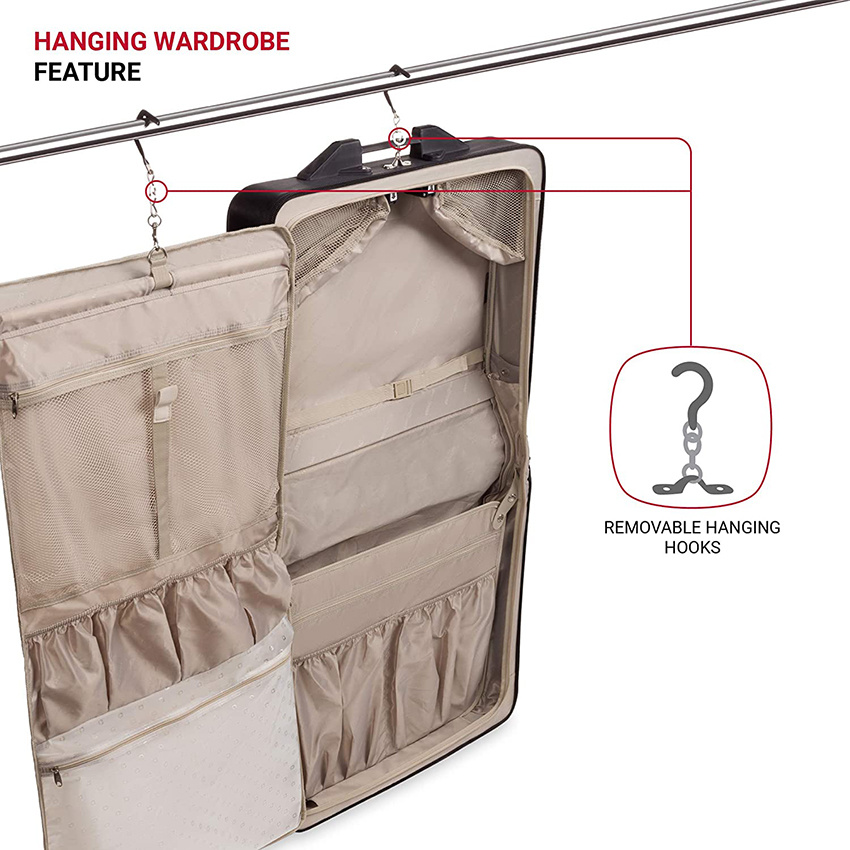 Premium Rolling Bonus Hanging Feature, Men′s and Women′s, Carry-on Luggage Garment Bag