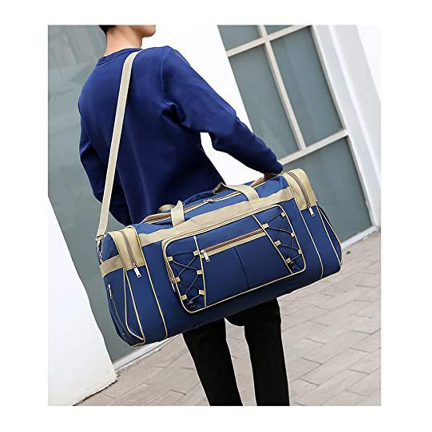 Waterproof Outdoor Duffel Bag Foldable Overnight Luggage Bag Large Capacity Tote Bag