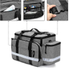 Emergency Responder Trauma Bag Medical Supplies Kit with Detachable Dividers and Top Buckles