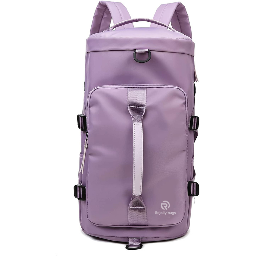 Multipurpose Purple Gym Shoulder Bag with Shoe Compartment Weekender and Lightweight Daily Sports Crossbody and Travel Duffel Bags
