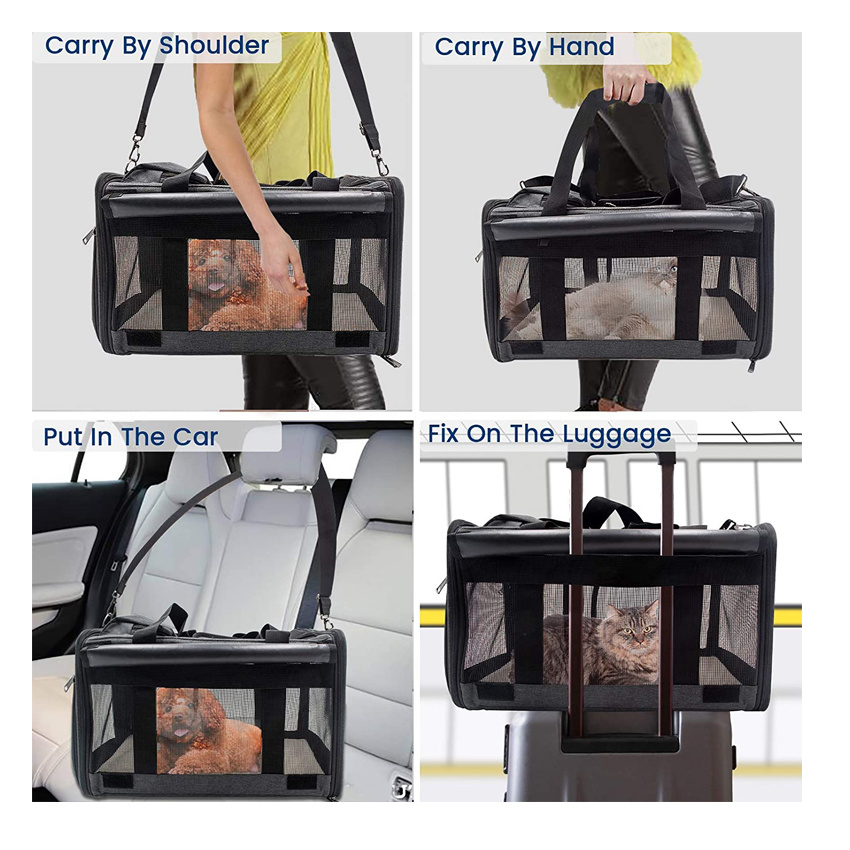 Portable and Washable Puppy Carrier Bag Collapsible Pet Travel Tote Bag Dog Cage