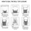 Roll Top Waterproof Backpack Floating Dry Bag Backpack Water Sports Bag