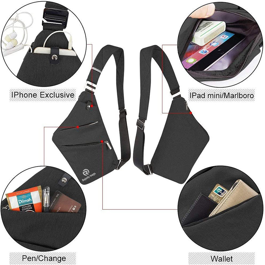 Waterproof Shoulder Backpack Sling Chest Crossbody Bag Cover Pack Rucksack Bicycle Sport Bag