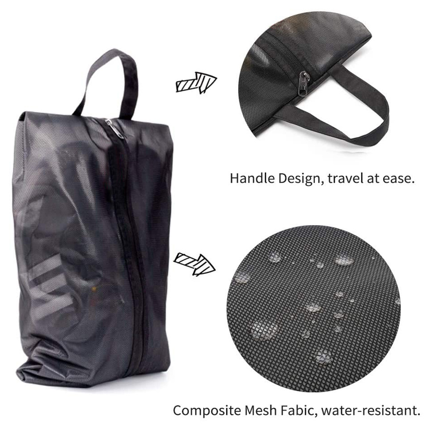 Water Resistant Shoe Bags for Travel Zipper Storage Organizer Pouch