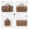 Men Duffle Bag Super Durable Wear Resistant Canvas Luggage Bags Retro Traveling Tote Bag