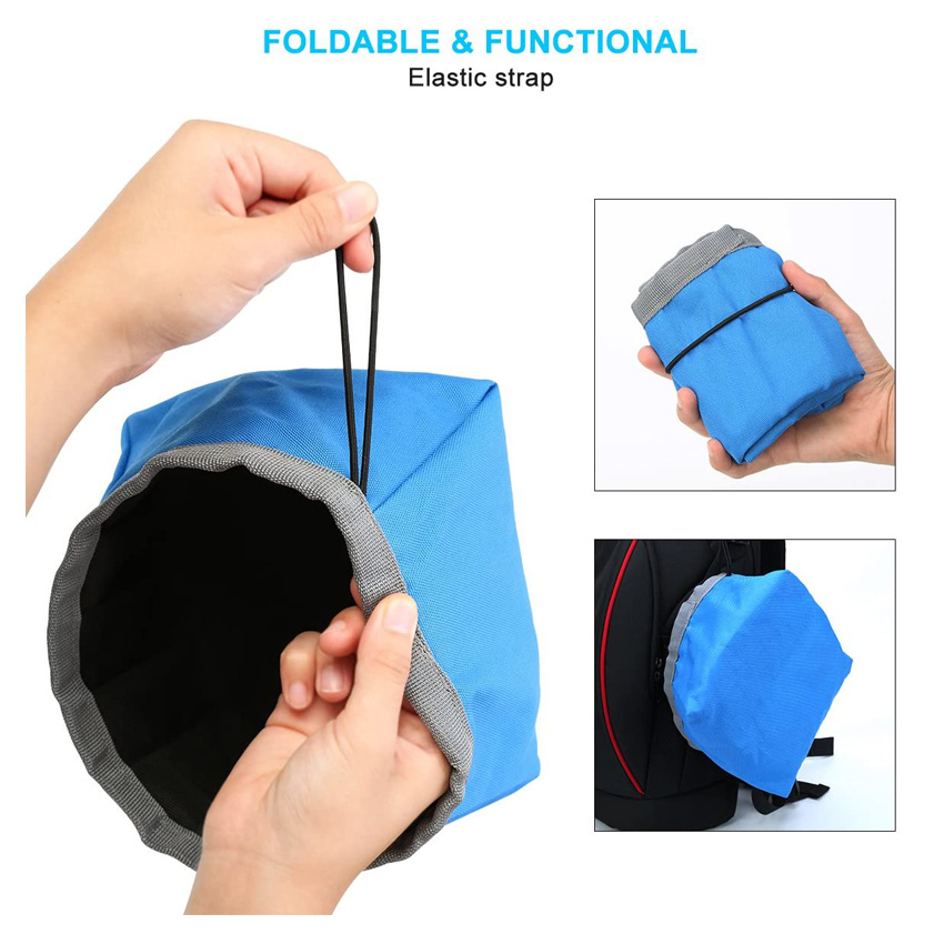 Collapsible Dog Food Tote Bag Portable Travel Dog Bowl Kit for Food