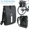 Bike Pannier Backpack with Padded Laptop Bag with Cross Shoulder Strap & Quick-Release Waterproof Bike Saddle Bag