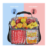Double Layer Cooler Insulated Lunch Bag Food Tote Bag Foldable Bottle Bag
