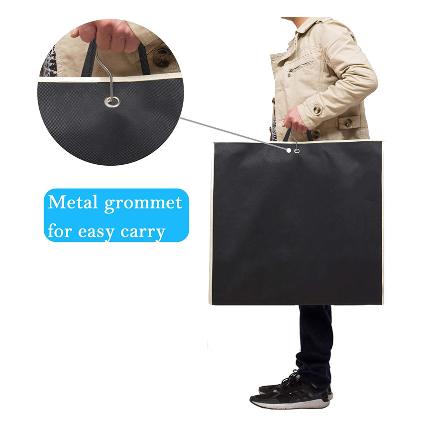 Gusseted Travel Garment Bag with Accessories Zipper Pocket Breathable Suit Garment Cover