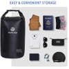 Dry Bag Waterproof Floating, PVC Waterproof Bag Roll Top, 15L Dry Bag Kayak Storage for Kayaking, Boating, Rafting, Swimming, Hiking, Camping, Travel, Beach Bag