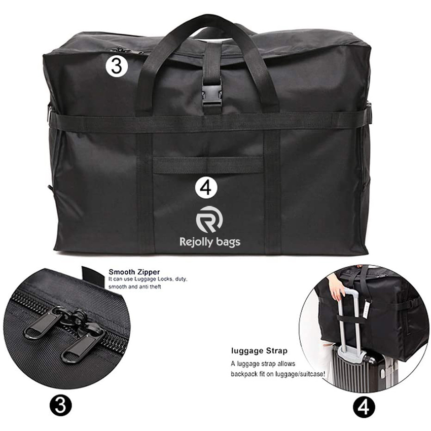 900d Oxford Fabric Foldable Extra Large Duffel Bags, Carry on Travel Bag for Men and Women Camping/Moving Boxes/Airplanes/Hospital Duffel Bag