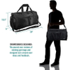 Durable Crowdsource Designed Duffel Bag with 10 Optimal Compartments Including Water Resistant Pouch