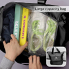 Large Capacity Folding Oxford Fabric Waterproof Lightweight Foldable Travel Portable Expandable Dry and Wet Separation Carry on Bag for Airplanes Tote Bag