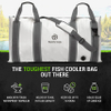 Insulated Fish Cooler Bag Large Insulated Kill Bag with Easy Grip Carry Handles and Carry Pack/Leakproof Monster Fishing Bag