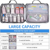 Large Pill Bottle Organizer, Travel Medicine Storage Case with Handle & Fixed Pockets for Vitamines, Medication Medical Bag