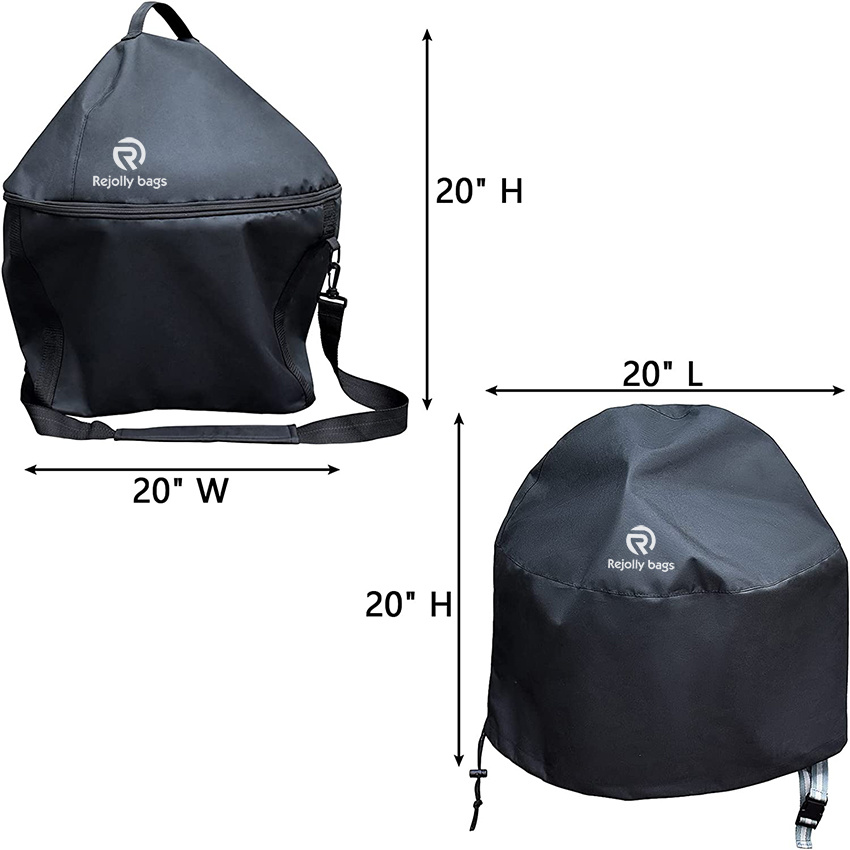 Fading Resistance Premium Material Portable Grill Carry Bag and Grill Cover for Charcoal Grill 18 Inch Weatherproof Grill Bag