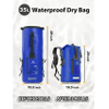 Waterproof Backpack, 35L Dry Bag with Roll-Top Closure, Front Zippered Pocket Soft Cushioned Back-Padded, Ipx8 Case for Kayaking Boating Rafting Fishing Bag