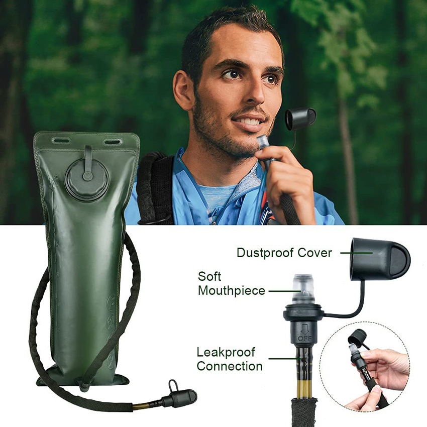 3L Backpack with Bladder Daypack Bag Lightweight Water Storage Tactical Backpacks for Hiking Running Biking Mountain Cycling Jogging Hunting Hydration Backpack