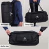 Travel Duffel Bag for Travelling Foldable Carryon with Shoes Compartment for Camping Touring Waterproof & Tear Resistant Weekender Tote Bag