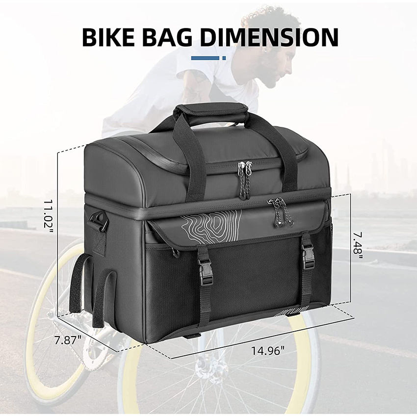 Bike Trunk Cooler Bag Bicycle Rack Rear Seat Carrier Insulated Panniers Storage Luggage Cycling Accessories