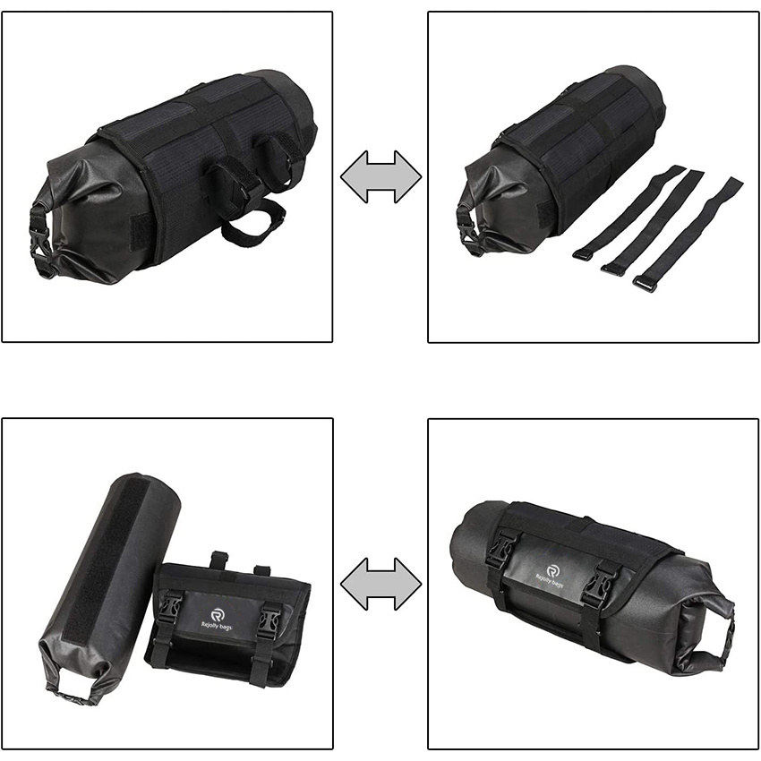 Waterproof Outdoor Bike Front Tube Frame Storage Dry Bag Adjustable and Removable Shoulder Strap Handlebar Large-Capacity Bicycle Bag