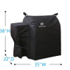 Heavy Duty Waterproof Wood Pellet Grill Cover, Outdoor Full Length Velcro Straps & Handles Easy to Clean Grill Cover